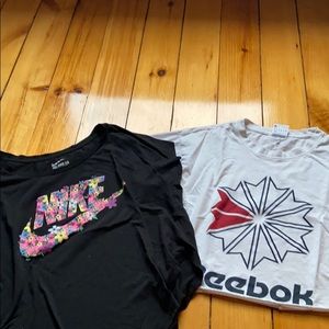 Vintage Reebok and Nike crops size small